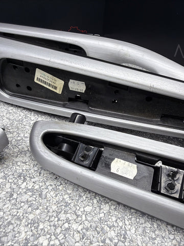 01-06 BMW E46 M3 Brushed Aluminum/Black Door Trim Armrests Front Rear Coupe