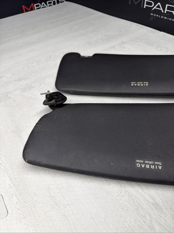 BMW 94-99 E36 M3 Black Sun Visors Sunvisors Pair OEM *Notes*