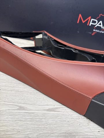 08-13 BMW E90 E92 E93 M3 OEM Front Center Console - Extended Leather Fox Red