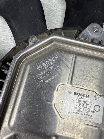 19-25 Lamborghini Urus Audi Rsq8 Porsche Cayenne Radiator Electric Fan Right