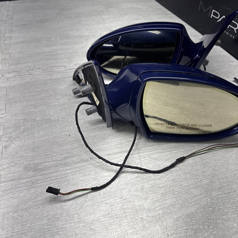 2006-2008 BMW E63 E64 M6 Door Mirrors Set Interlagos Blue *Notes*
