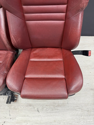 BMW 06-07 E60 M5 Sedan Front Seats Leather Heated Indianapolis Red