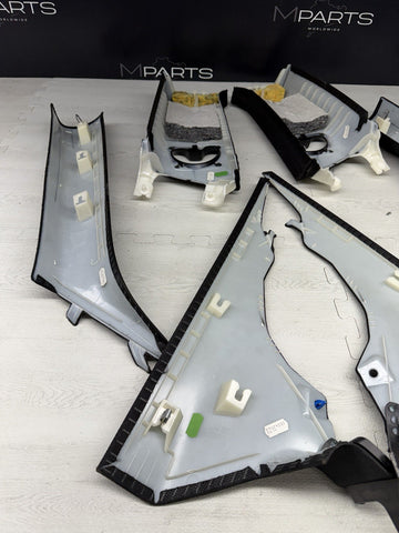 BMW F82 F32 M4 15-20 Coupe ABC Pillars Panels Roof Trim BLACK OEM