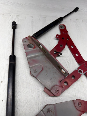 99-02 BMW Z3 M Z3M FRONT HOOD BONNET SHOCKS & HINGE HINGES SET OEM