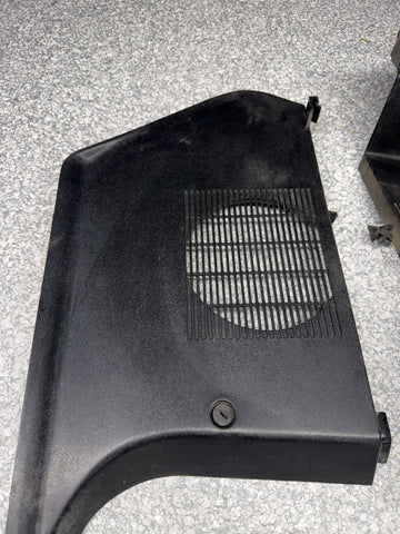 92-99 BMW E36 M3 325 Dead Pedal Kick Panels Speaker Cover Pair BLACK