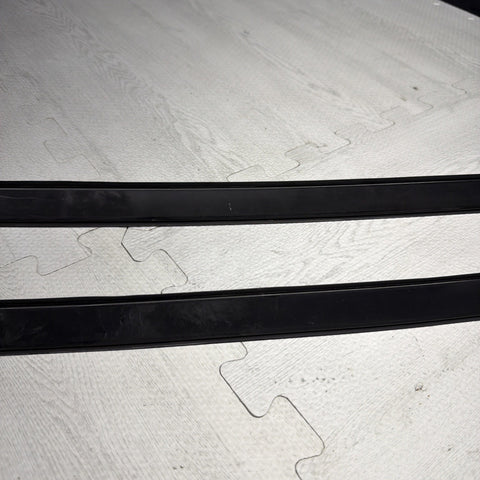 08-13 BMW E92 335 M3 Coupe Roof Rails Mouldings Pair 51138045379 *Fading Paint*