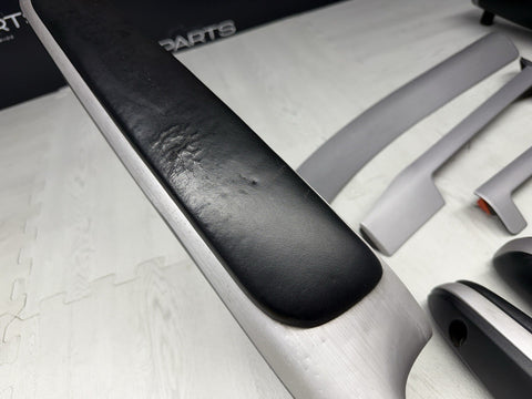 01-06 BMW E46 M3 Convertible Interior Armrests Trim Set Brushed Aluminum *Notes*