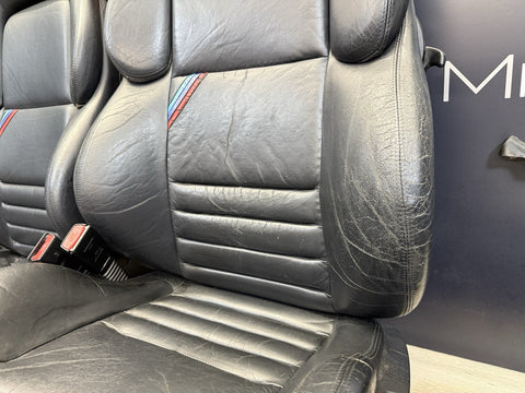 95-99 BMW E36 M3 COUPE SPORT VADER SEATS BLACK LEATHER OEM SET