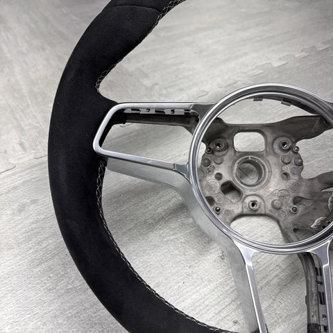 PORSCHE 991 GT3 991.2 GT 3 RS 997.2 BLK LEATHER PDK SHIFT STERRING WHEEL RED TOP