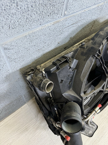 11-12 BMW E90 E92 E93 335 N55 Electric Engine Radiator Condenser Cooling Fan