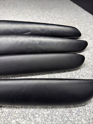 01-06 BMW E46 M3 Coupe Door Upper Arm Rest Armrest Pads Black *Tabs*