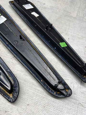 01-06 BMW E46 M3 Convertible Door Arm Rest Armrest Pads Black *2 Broken Tabs