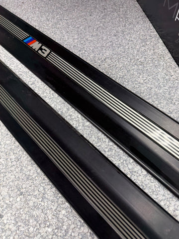 94–99 BMW E36 M3 2 Coupe Door Sill Trim Left & Right Pair Black OEM