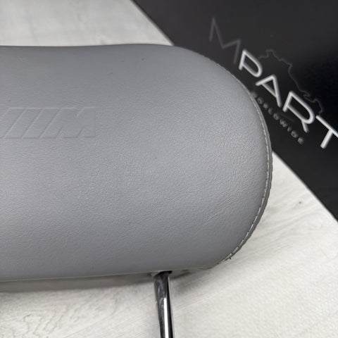 BMW E46 M3 01-06 Front Seat Headrest Head Rest Gray OEM