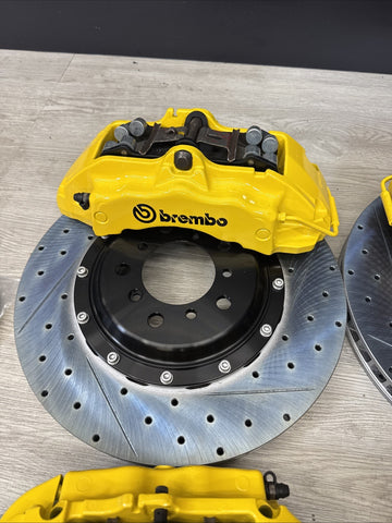 01-06 BMW E46 M3 BREMBO Big Brake Kit Yellow Calipers Rotors Set NEW Plug Play