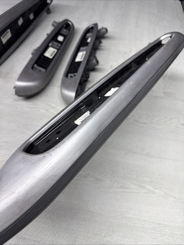 01-06 BMW E46 M3 Coupe Brushed Aluminum/Grey Door Trims Armrests Front & Rear