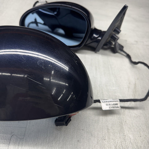 01-06 BMW E46 M3 Side View Door Mirrors Pair Carbon Black