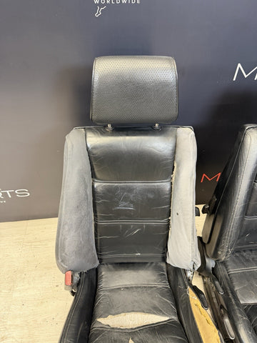 1983-1993 BMW E30 318i 320i 323i 325i Sport Seat Set Seats Black Leather