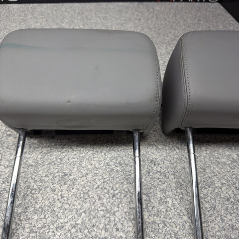2001-2006 BMW E46 M3 Convertible Grey Rear Headrests Head Rests Pair OEM *Tabs*