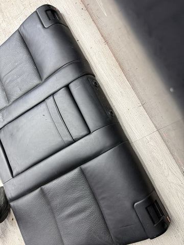 BMW 2000-2003 E39 M5 OEM INTERIOR LEATHER REAR SEATS FOLD DOWN BACK REST BLACK