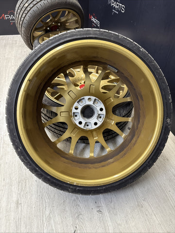 BBS CH017 19” BMW 01-06 E46 M3 Wheels Rims Staggered Set Gold