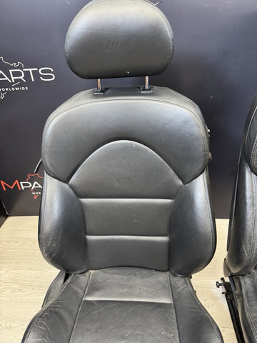 01-06 BMW E46 M3 Coupe Interior Front Seats Black heated Powered *Notes*