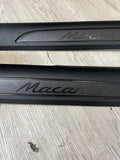 15-18 Porsche Macan Front Door Sills Scuff Plates Trims Covers Black