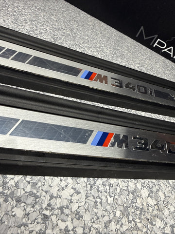 20-22 OEM BMW G20 M340 Front Door Sill Scuff Plates Covers Trims