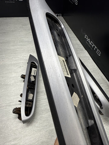 01-06 BMW E46 M3 Coupe Interior Armrests Trim Set Brushed Aluminum