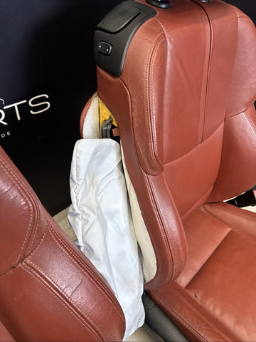 08-13 BMW E92 M3 Coupe Original Fox Red Interior Front Seats Pair *Notes*