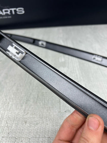 08-13 BMW E92 335 M3 Coupe Roof Rails Mouldings Pair 51138045379 Sapphire Black