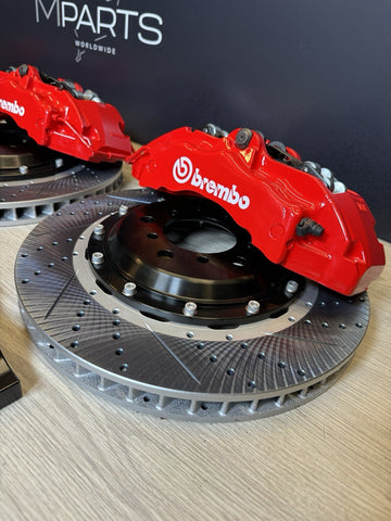 01-06 BMW E46 M3 BREMBO Big Brake Kit Red Calipers Rotors Set NEW Plug Play