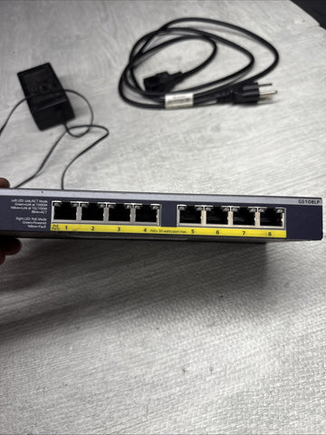 NETGEAR GS108LP ProSafe 8-Port Unmanaged Gigabit Ethernet PoE Switch