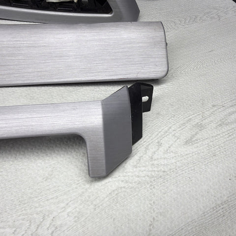 01-06 BMW E46 M3 Convertible Interior Armrests Trim Set Brushed Aluminum *Notes*