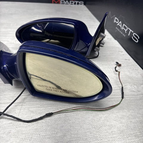 2006-2008 BMW E63 E64 M6 Door Mirrors Set Interlagos Blue *Notes*