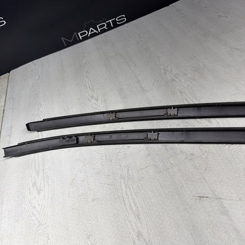 08-13 BMW E92 335 M3 Coupe Roof Rails Mouldings Pair 51138045379 *Fading Paint*