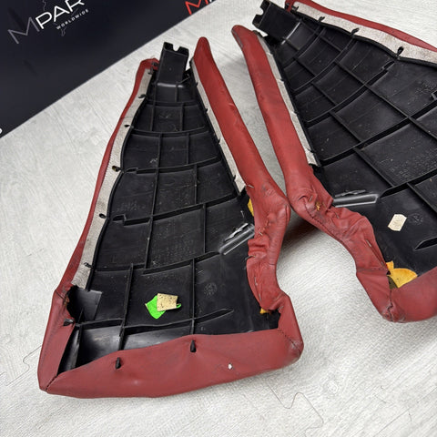 BMW E46 01-05 325ci 330ci M3 Coupe Rear Side Seat Bolsters Imola Red *Notes*