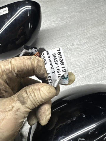 01-06 BMW E46 M3 Side View Door Mirrors Pair Painted Jet Black *Notes*