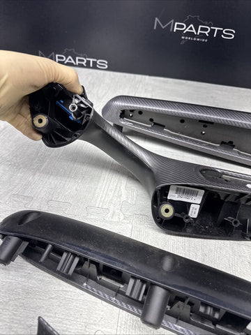 01-06 BMW E46 M3 Coupe Interior Armrests Trim Set Wrapped  *NOTES*