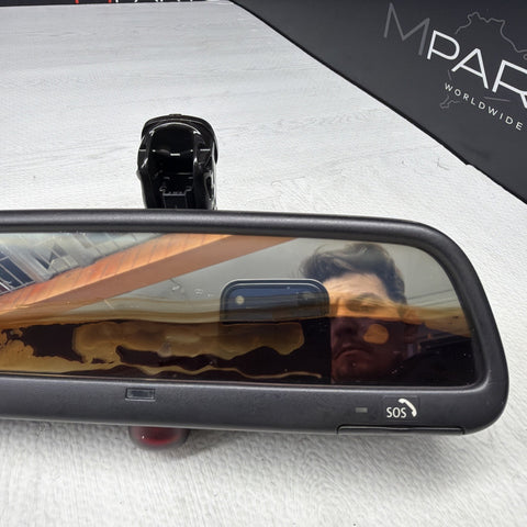 01-06 BMW E46 M3 Rearview Rear View Mirror SOS Homelink Convertible *Glass Damag