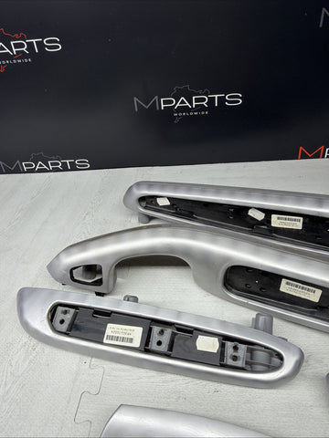 01-06 BMW E46 3 Series M3 Coupe Interior Armrests Trim Set Aluminum *Tab