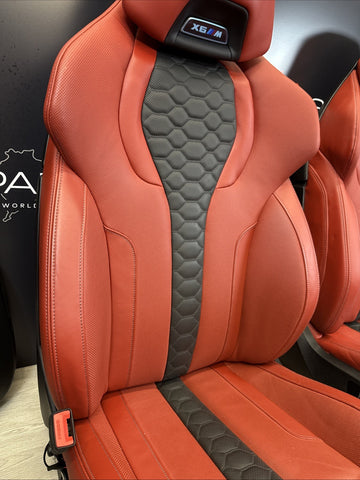 20-25 BMW G06 F96 X6M Original Sakhir Orange Interior Seats Complete