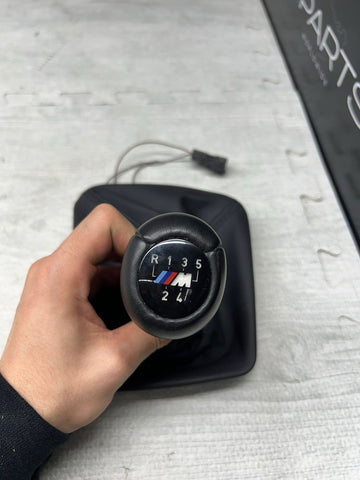 BMW E36 M3 Manual 5 Speed Gear Shift Knob Boot Black Leather OEM