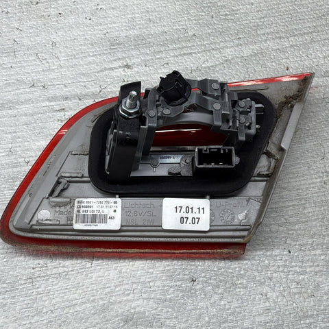 2011–2013 BMW 3 Series E92 Left Inner Trunk Lid Tail Light OEM 7252779