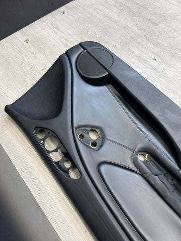 01-06 BMW E46 M3 DRIVER LEFT SIDE DOOR PANEL CARD BLACK OEM