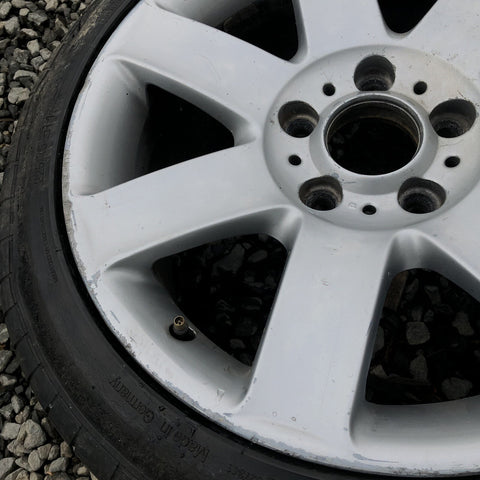 04-14 BMW 3 Series OEM Silver 17x8 7 Tapered Spoke Wheel