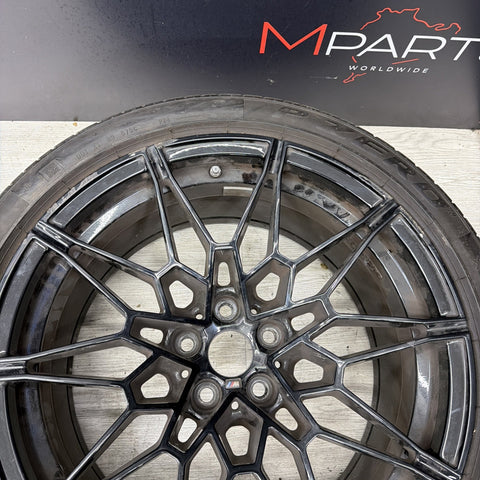 OEM BMW G82 G83 G80 M3 Rear Wheel Rim Style 826M R20x10.5" ET20 Black w/Tire