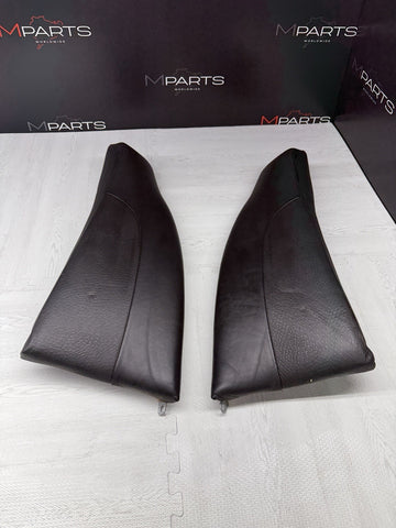 00-03 BMW E39 M5 BLACK REAR LEATHER SEAT CUSHION UPPER SIDE BOLSTERS OEM