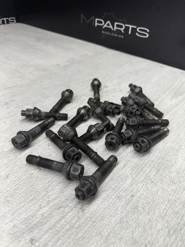 BMW E30 E36 E46 E39 E60 E63 E64 E90 E92 E93 Rim Lug Studs Black Stock Set of 20