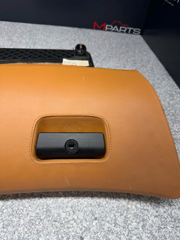 99-03 BMW E39 M5 Right Passenger Dashboard Glove Box Leather Caramel OEM
